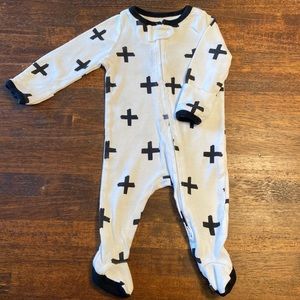 Newborn Carter’s Onesies all w Fold Over Sleeve Cuffs, Newborn Grey Pants